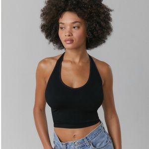 Urban Outfitters Out from Under Jackie Seamless Halter Bra Top in Black Size S